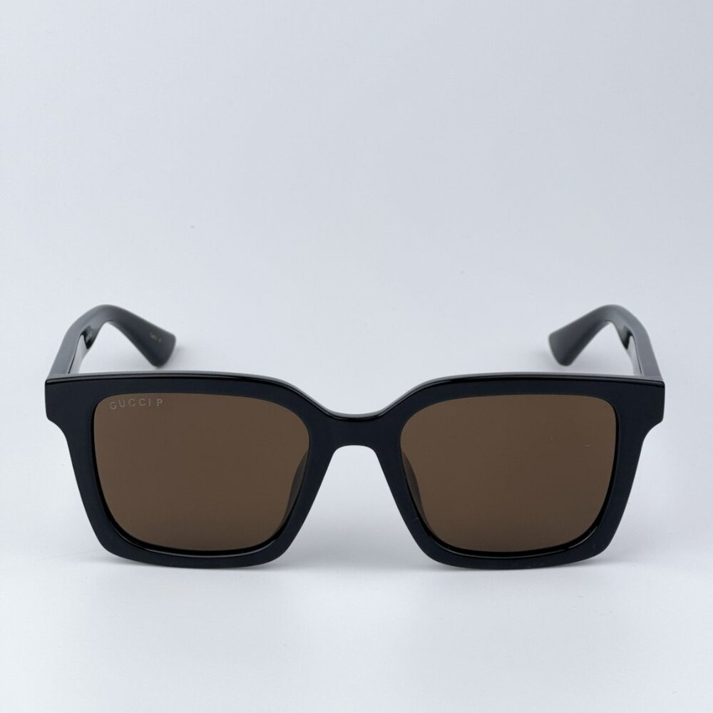 Gucci Gg1582sk 004 Brand New Sunglasses Black Brown Polarized Cat Eye Unisex